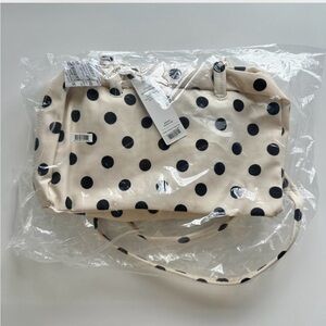 Polka Dot Tote Bag - Black and Cream